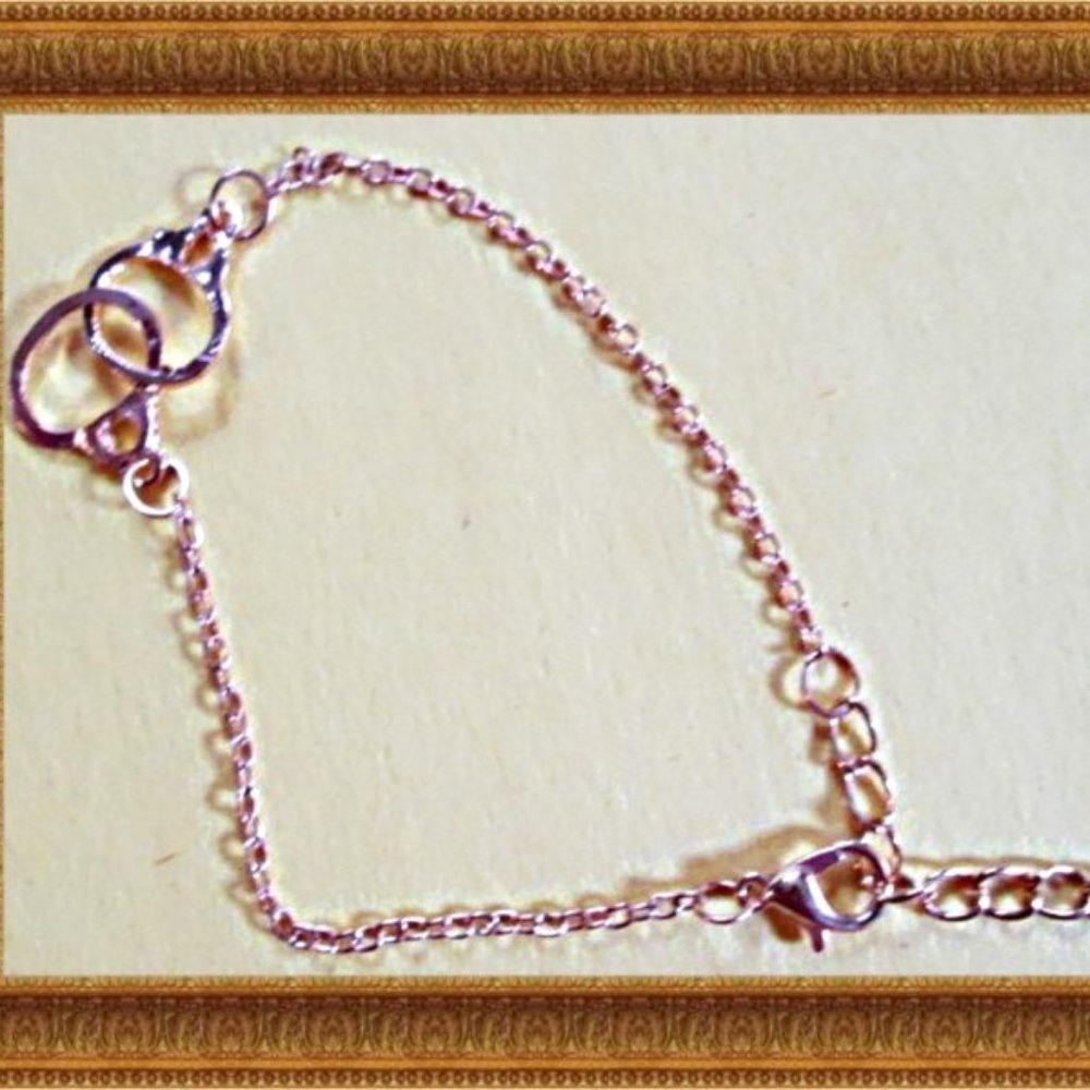 Gold Tone Handcuff Design Anklet Biker Chic Punk Rock Style For Teens